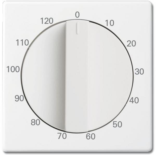 ARDEBO.de Busch-Jaeger 1771-84-103 Zentralscheibe mit Drehknopf und Aufdruck, future linear, studioweiß (2CKA001753A0301)