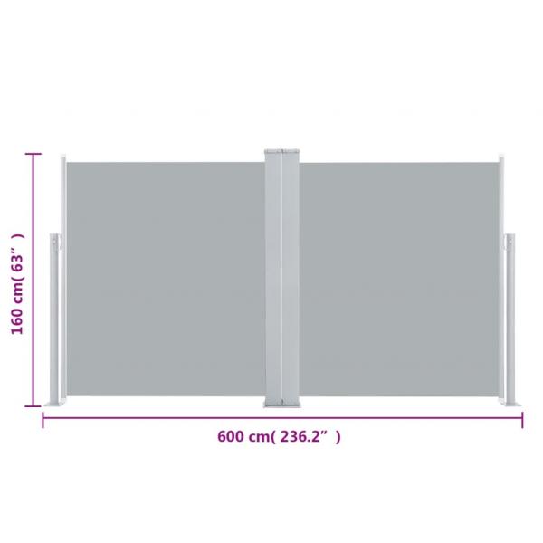 Seitenmarkise Ausziehbar Anthrazit 160x600 cm