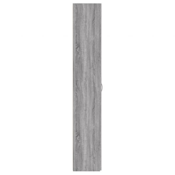Büroschrank Grau Sonoma 60x32x190 cm Holzwerkstoff