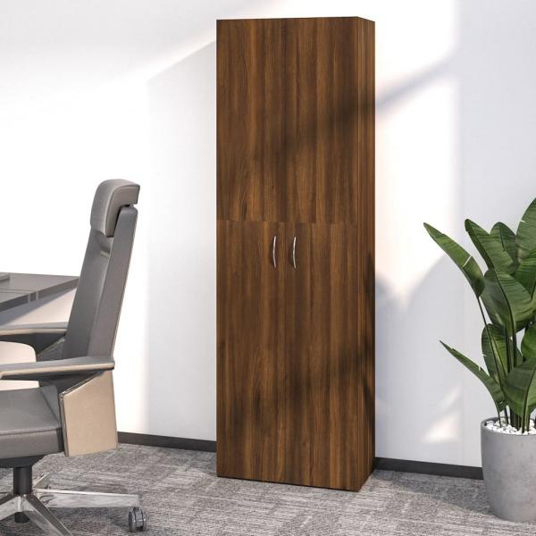 ARDEBO.de - Büroschrank Braun Eichen-Optik 60x32x190 cm Holzwerkstoff