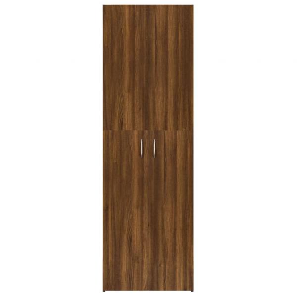 Büroschrank Braun Eichen-Optik 60x32x190 cm Holzwerkstoff