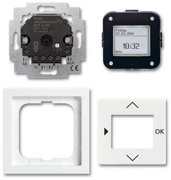 ARDEBO.de Busch-Jaeger 6411 UJ-84-101 Jalousie-Komfort-Timer, Komplettset, future linear, studioweiß (2CKA006410A0408)