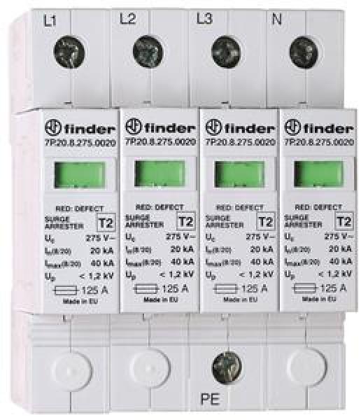 ARDEBO.de - 7P.25.8.275.0020 Überspannungsableiter Typ 2, 4 Varistoren, für 3-phasige TN-S-N