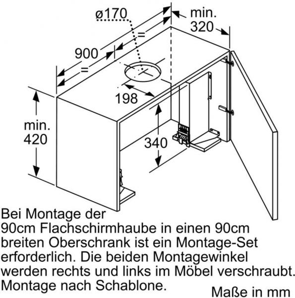 Bosch DSZ4920 Montage-Set für 90 cm Oberschrank