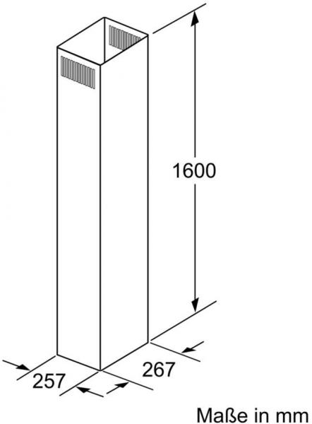 Bosch DHZ1255 Kaminverlängerung, 1600 mm, Edelstahl