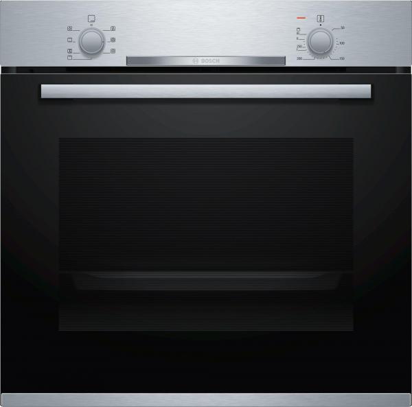 ARDEBO.de Bosch HBA530BR1 Serie 2 EEK: A Einbaubackofen, 59,4cm breit, 71 L, 3D Heißluft, EcoClean Direct, edelstahl