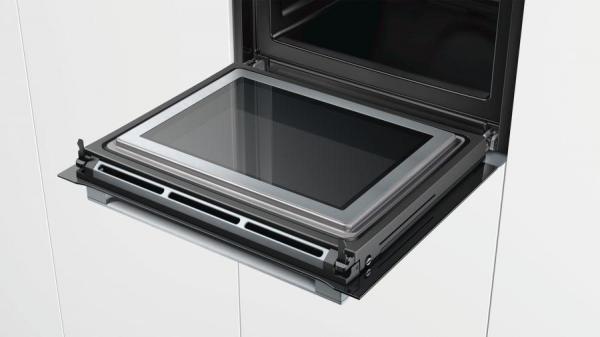 Bosch HMG6764S1 Serie 8 Einbau-Backofen mit Mikrowellenfunktion, 800 W, 67l, PerfectBake, Pyrolyse, Edelstahl