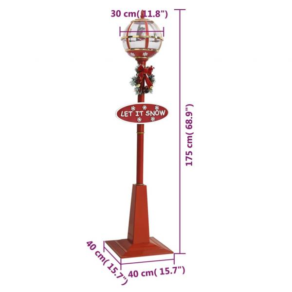 Weihnachts-Straßenlampe mit Weihnachtsmann 175 cm LED