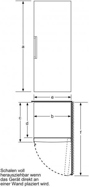 Bosch GSN51DWDP Serie 6 Stand Gefrierschrank, 70cm breit, 289l, NoFrost, FreshSense, VarioZone