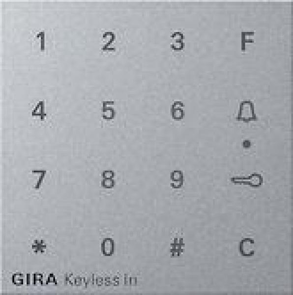 ARDEBO.de Gira 851326 Aufsatz Codetastatur Keyless In, System 55, aluminium