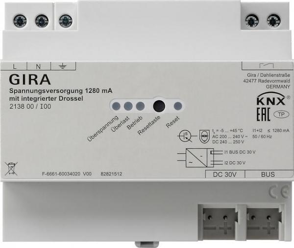 ARDEBO.de Gira 213800 KNX Spannungsversorgung 1280 mA mit integrierter Drossel