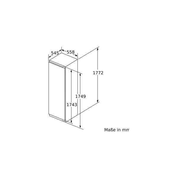 Bosch KIF81PFE0 Einbaukühlschrank, Nischenhöhe: 177,5cm, 289l, Festtürtechnik, VarioShelf, SuperKühlen