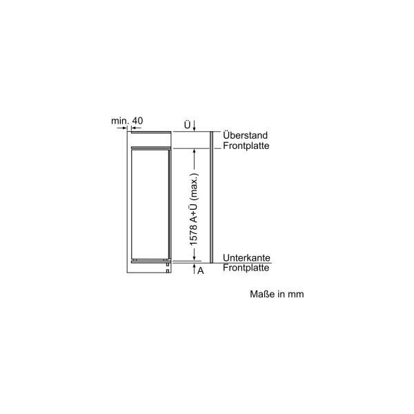Bosch KIL72AFE0 Einbaukühlschrank, Nischenhöhe: 158cm, 248l, Festtürtechnik, SuperKühlen, VarioShelf