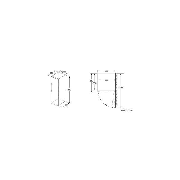 Bosch GSN36AIEP Stand Gefrierschrank, 60cm breit, 242l, Nofrost, IceTwister, Multi Airflow-System, edelstahl