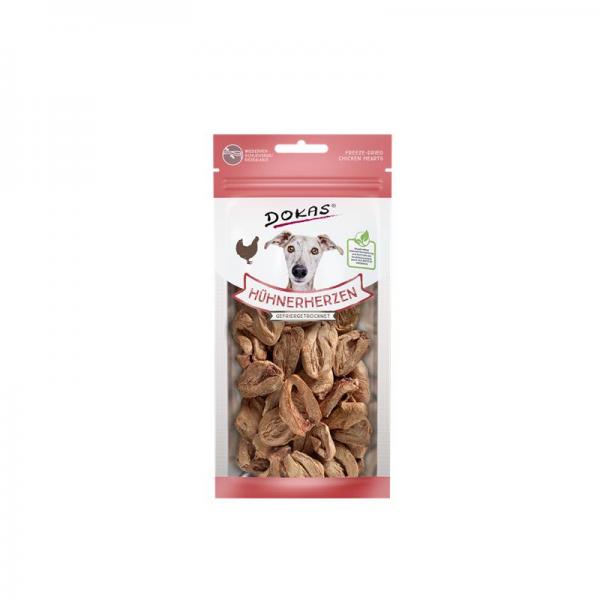 ARDEBO.de Dokas Dog Hühnerherzen gefriergetr. 22g