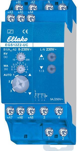 ARDEBO.de Eltako EGS12Z2-UC Stromstoß Gruppenschalter für Zentralsteuerung 2+2 Schließer 5A (21400401)