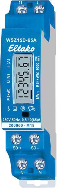 ARDEBO.de Eltako WSZ15D-65A MID Wechselstromzähler, MID geeicht, 65A (28065615), 18x56 mm