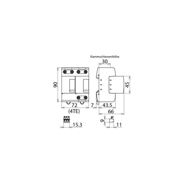 Dehn DV M TN 255 FM Kombi-Ableiter, Typ 1+2 (951205)