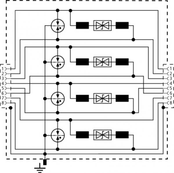 Dehn + Söhne DPA M CLE RJ45B 48 Überspannungsableiter DEHNpatch mit 2 RJ45-Buchsen