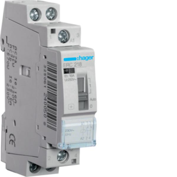 Hager ERC218 Installationsrelais 16A 1S+1Ö 230V