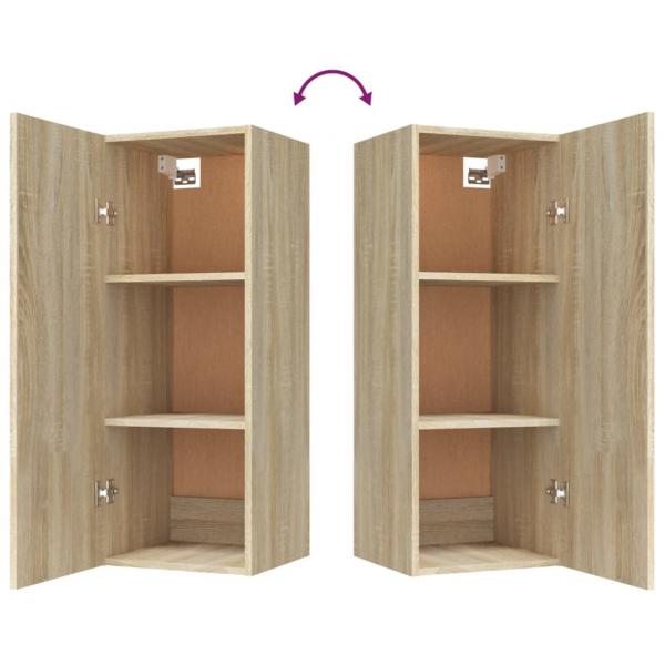 Wandschrank Sonoma-Eiche 34,5x34x90 cm Holzwerkstoff