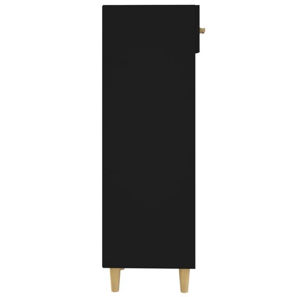 Schuhschrank Schwarz 30x35x105 cm Holzwerkstoff