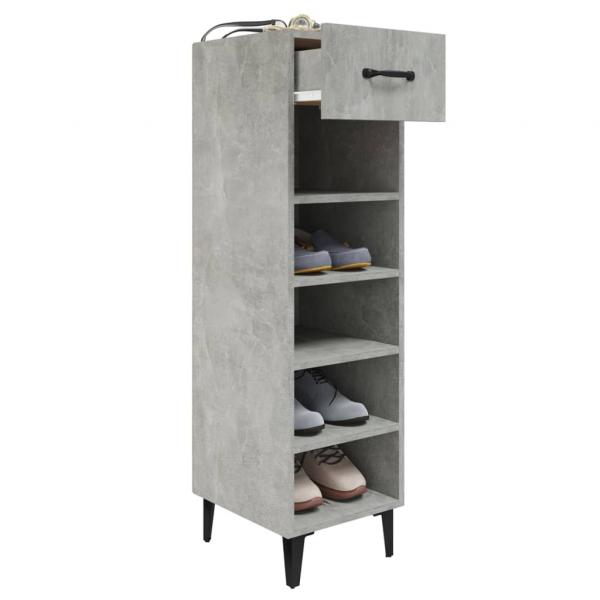 Schuhschrank Betongrau 30x35x105 cm Holzwerkstoff