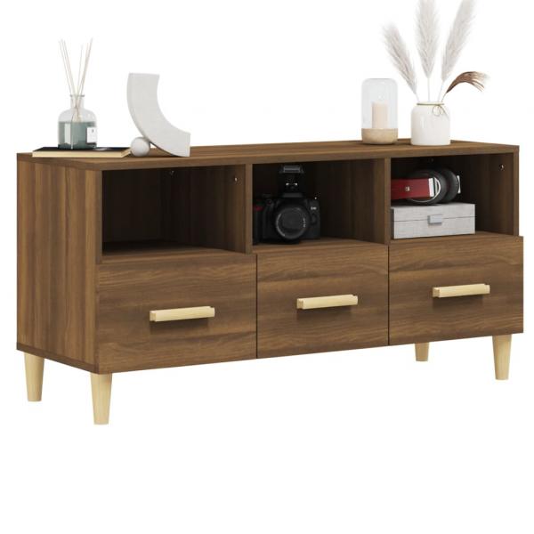 TV-Schrank Braun Eichen-Optik 102x36x50 cm Holzwerkstoff