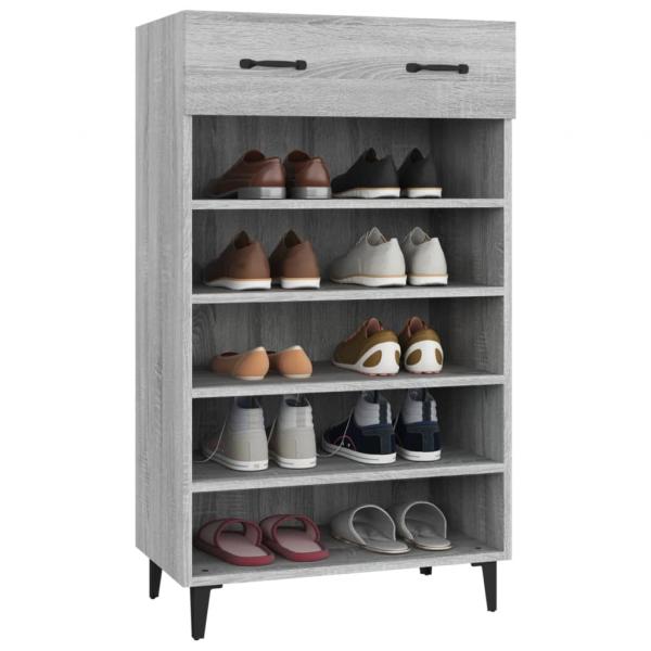 Schuhschrank Grau Sonoma 60x35x105 cm Holzwerkstoff