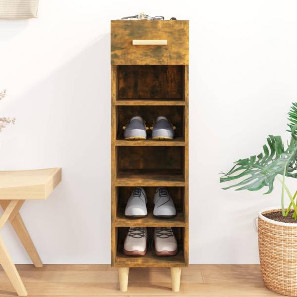 ARDEBO.de - Schuhschrank Räuchereiche 30x35x105 cm Holzwerkstoff