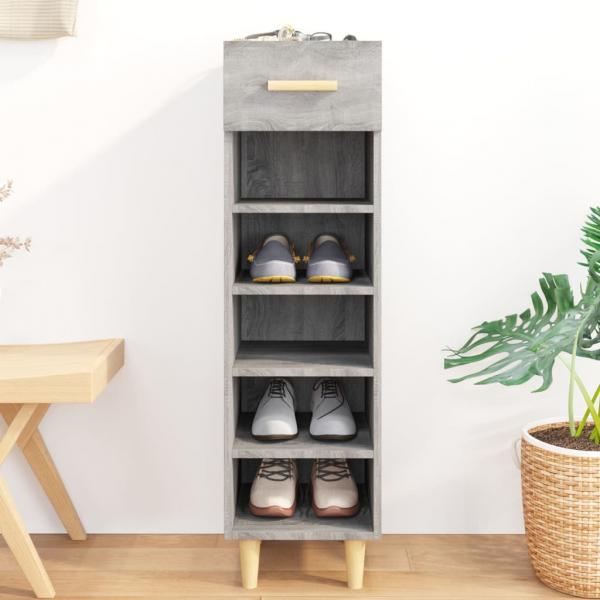 ARDEBO.de - Schuhschrank Grau Sonoma 30x35x105 cm Holzwerkstoff