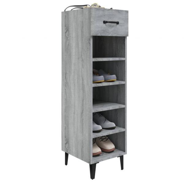 Schuhschrank Grau Sonoma 30x35x105 cm Holzwerkstoff