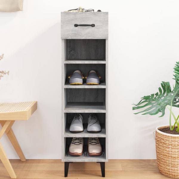 Schuhschrank Grau Sonoma 30x35x105 cm Holzwerkstoff