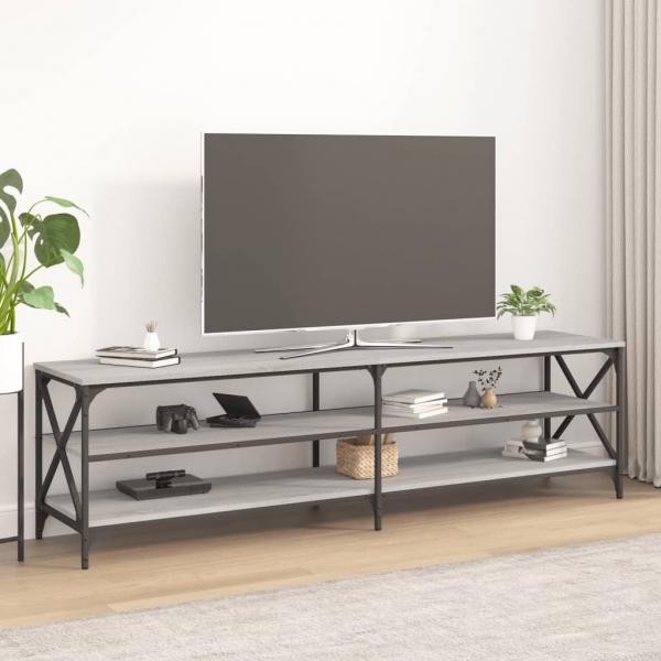 ARDEBO.de - TV-Schrank Grau Sonoma 180x40x50 cm Holzwerkstoff