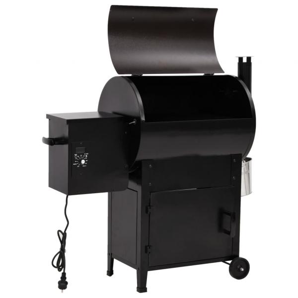 Pelletgrill mit Schornstein Schwarz 104 cm Eisen