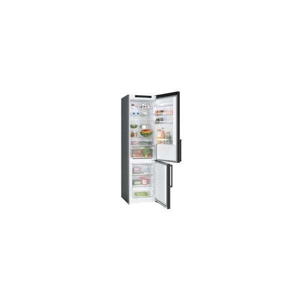 Bosch KGN39OXBT Serie 4 Stand Kühl-Gefrierkombination, 60 cm breit, 363 L, No Frost, VitaFresh Plus, Superkühlen, Supergefrieren, LED mit Softstart, Edelstahl schwarz Antifingerprint