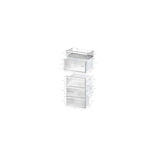 Bosch KGN39OXBT Serie 4 Stand Kühl-Gefrierkombination, 60 cm breit, 363 L, No Frost, VitaFresh Plus, Superkühlen, Supergefrieren, LED mit Softstart, Edelstahl schwarz Antifingerprint