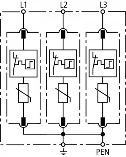 Dehn + Söhne DG M TNC 275 Überspannungsableiter Typ 2 DEHNguard M 3-polig für TN-C-Systeme