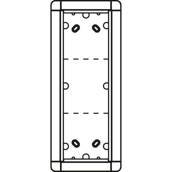 Ritto 1883370 Aufputzrahmen 3 Modulplätze, weiß
