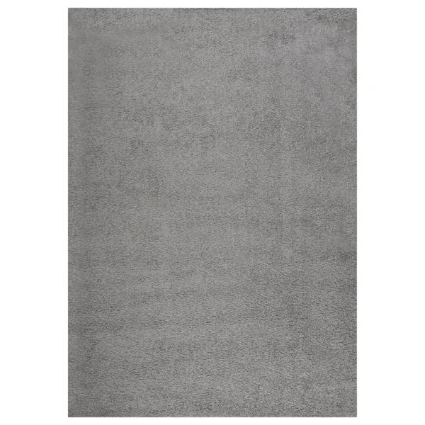 ARDEBO.de - Teppich Shaggy Hochflor Grau 120x170 cm