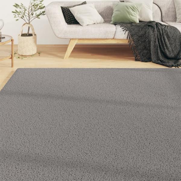 Teppich Shaggy Hochflor Grau 120x170 cm