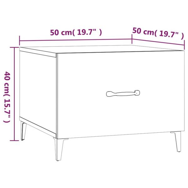 Couchtisch mit Metallbeinen Grau Sonoma 50x50x40 cm