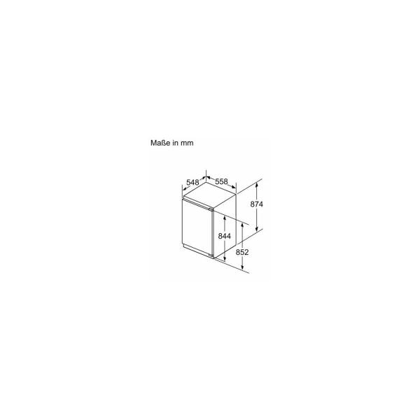 Bosch KIR21ADD1 Einbaukühlschrank ohne Gefrierfach, Nischenhöhe 88 cm, 136 L, Festtürtechnik, VitaFresh, LED Beleuchtung