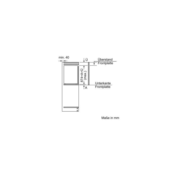 Bosch KIR21ADD1 Einbaukühlschrank ohne Gefrierfach, Nischenhöhe 88 cm, 136 L, Festtürtechnik, VitaFresh, LED Beleuchtung