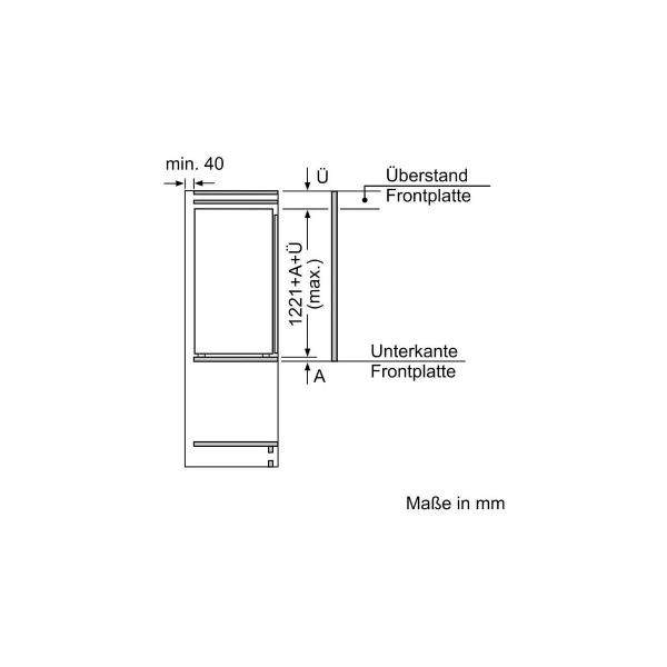 Bosch KIR41ADD1 Einbaukühlschrank ohne Gefrierfach, Nischenhöhe 122 cm, 204 L, Festtürtechnik, VitalFresh, VarioShelf, LED Beleuchtung