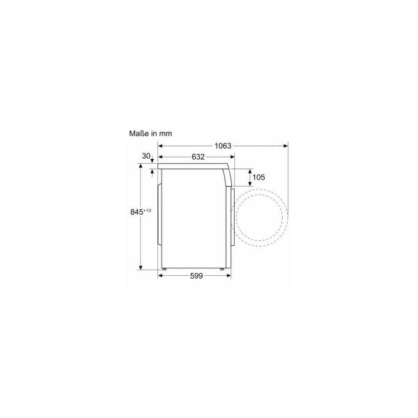 Bosch WUU28T48 8 kg Frontlader Waschmaschine, 60 cm breit, 1400 U/Min, AquaStop, Nachlegefunktion, Kindersicherung, Beladungssensor, weiß