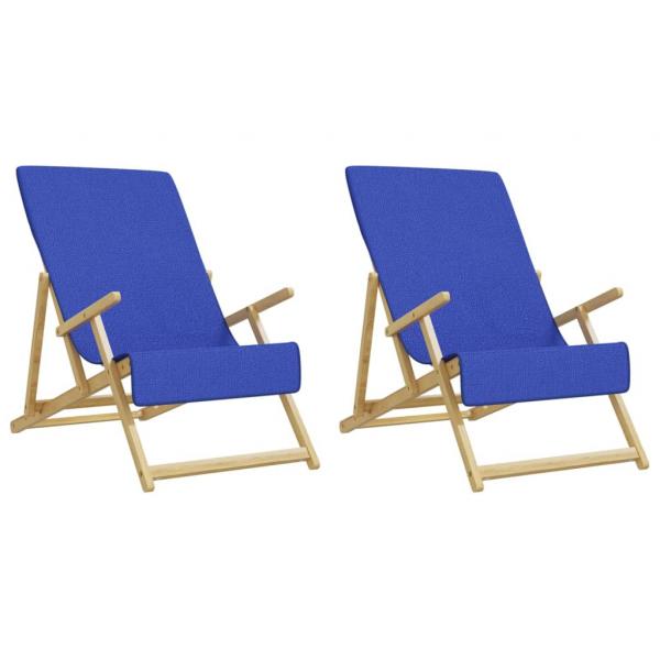 Strandtücher 2 Stk. Königsblau 60x135 cm Stoff 400 GSM