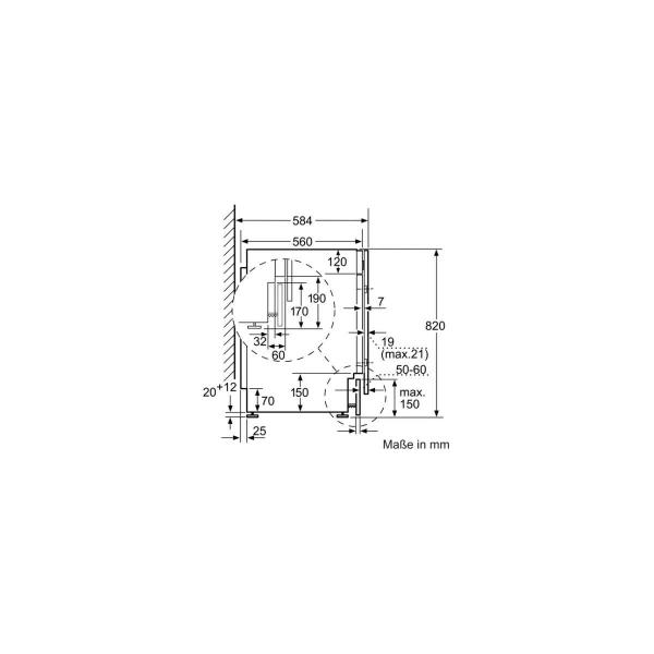 Bosch WKD28543 Serie 6 7kg/4kg Einbau Waschtrockner, 60 cm breit, 1400 U/Min, AquaStop, Kindersicherung, Wasser plus, Schaumerkennung, weiß