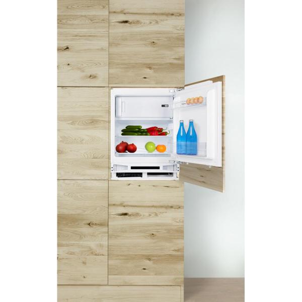 Amica UKSX 361 900 Unterbau-Kühlschrank, Nischenhöhe 82 cm, 59,6 cm breit, 111 L, elektronische Steuerung, Festtür-Technik, weiß