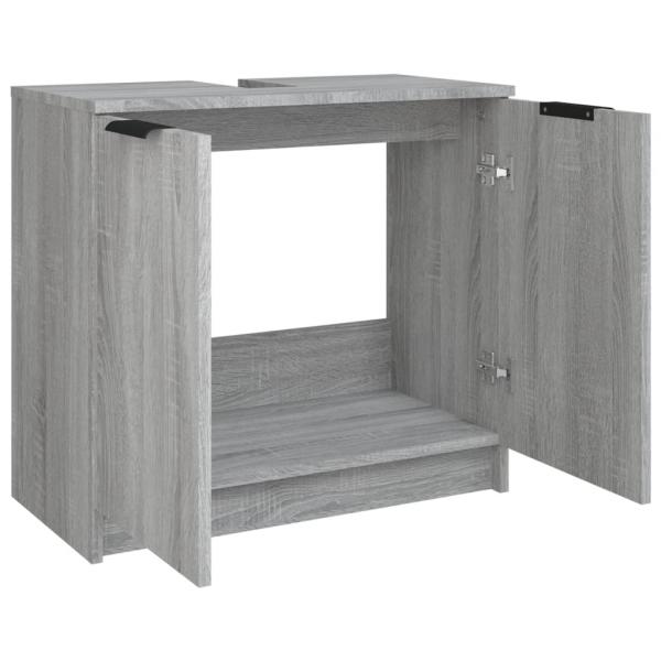 Badschrank Grau Sonoma 64,5x33,5x59 cm Holzwerkstoff